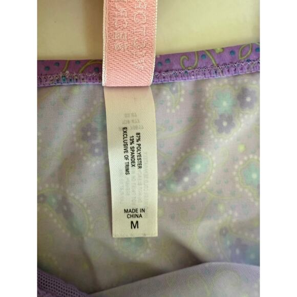 Y2K Victorias Secret Slip Dress Size M Purple Ditzy Floral Babydoll Fairy - Picture 8 of 12